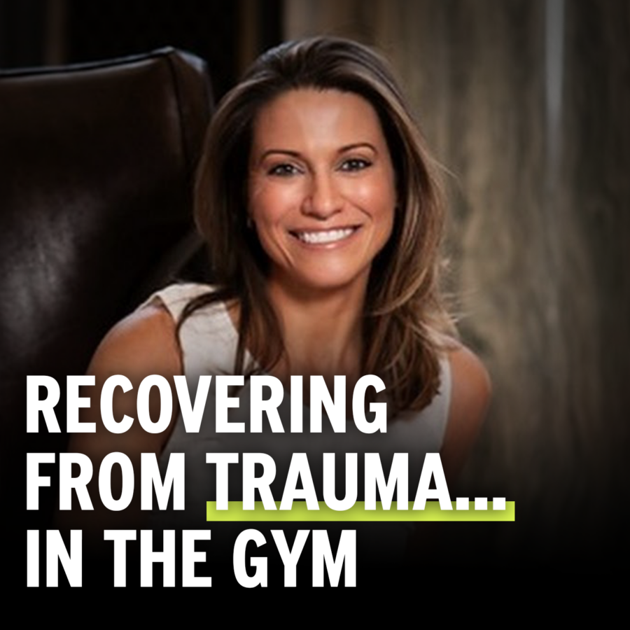 Image of Dr. Stephanie Arel with the text RECOVERING FROM TRAUMA... IN THE GYM